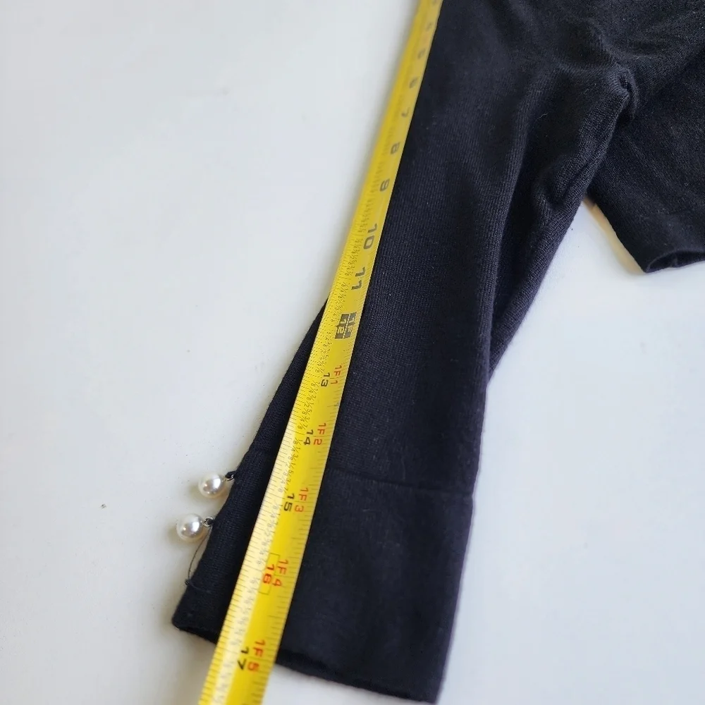 My Michelle Girls Bolero Jacket Black Knit Open Front Rayon Size M